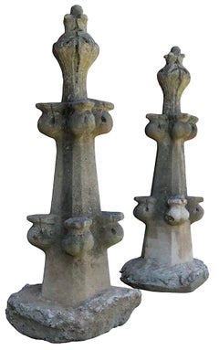 Pr. Large Scale Cast Stone Architectural Gothic Spires after Pugin