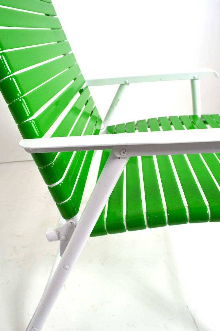 American Pair of Lawn Chairs by Telescope Furniture Company