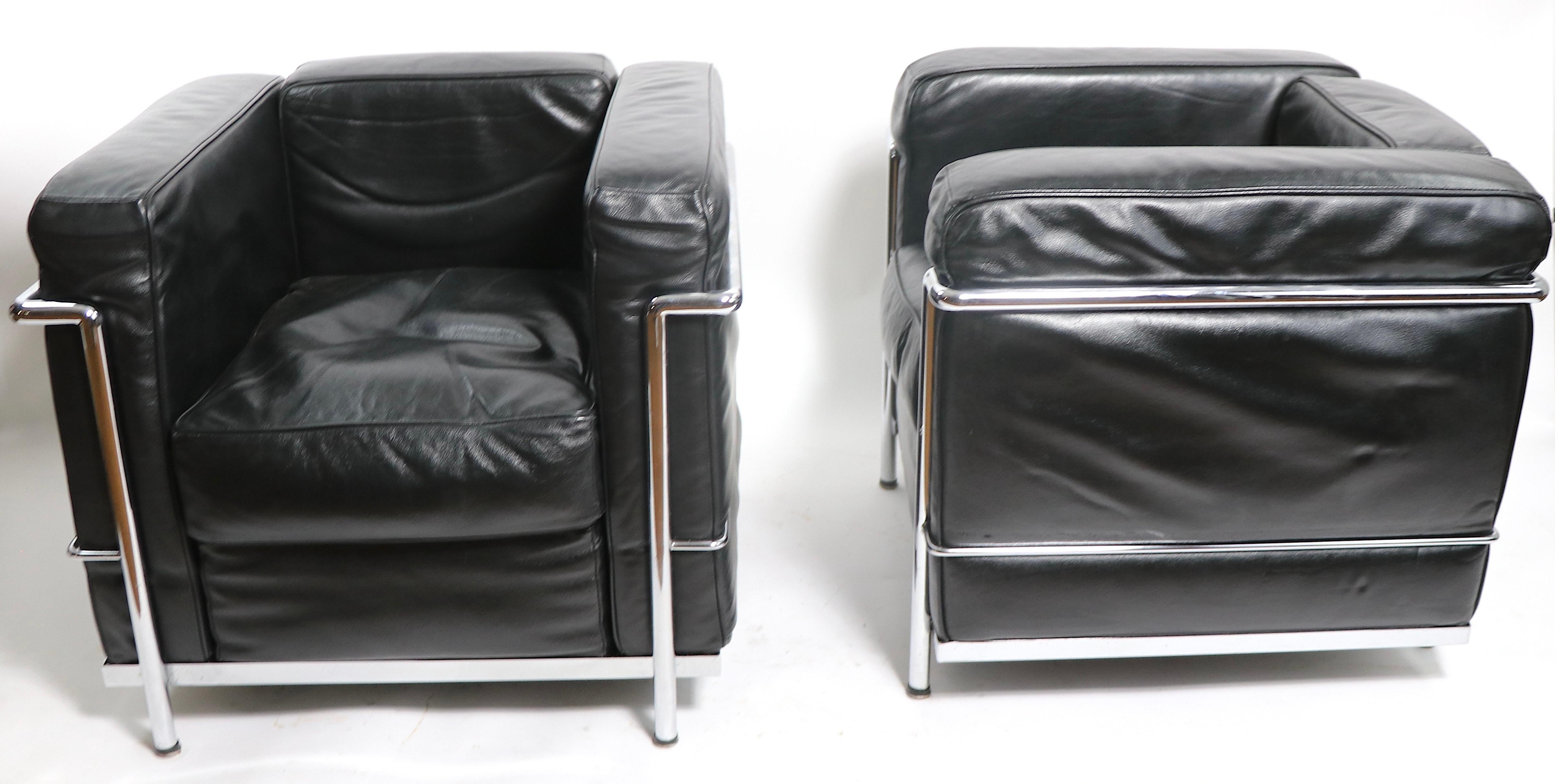 Pr. LC2  Petite Confort Modele Club Chairs by Le Corbusier 4