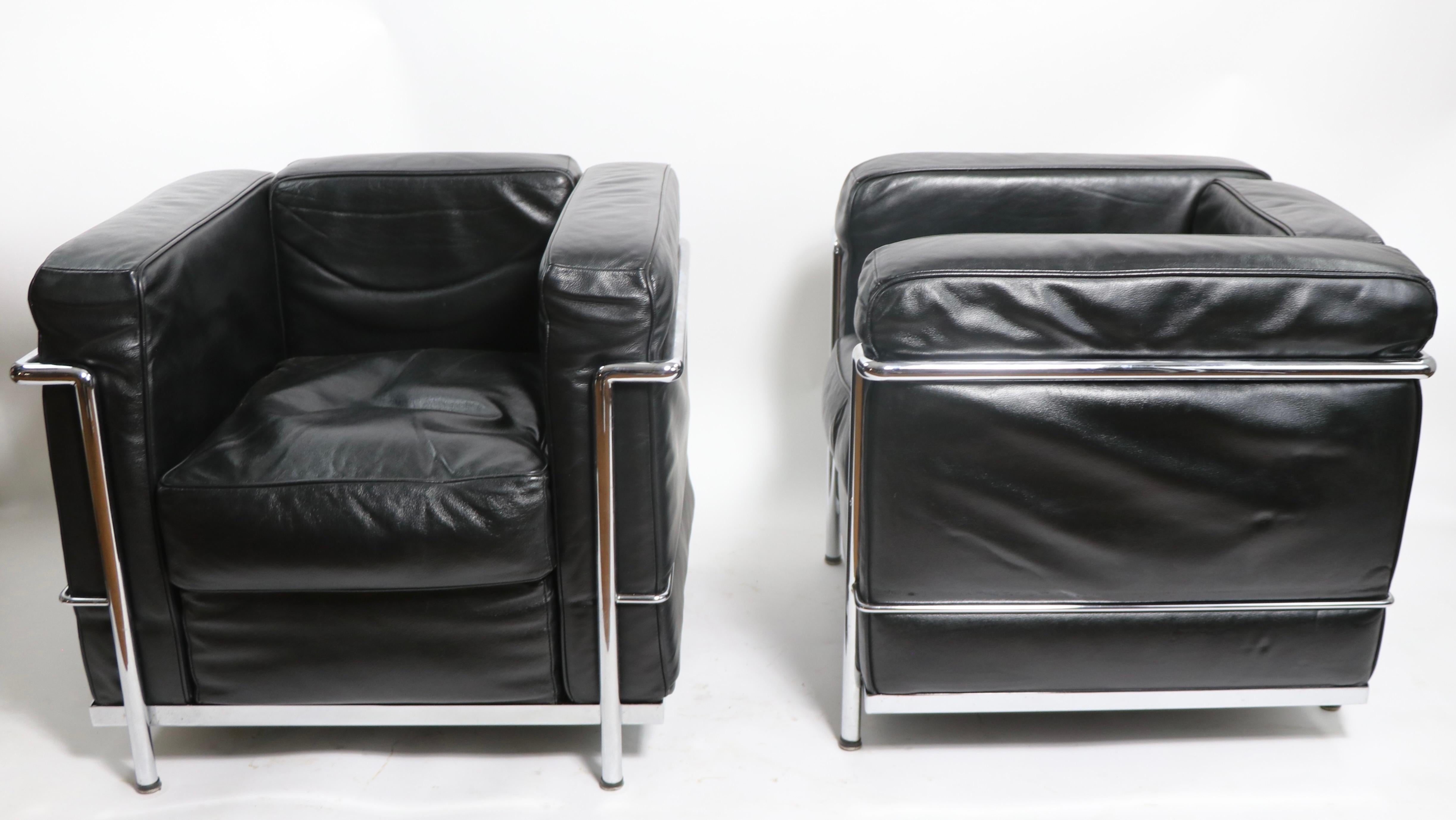 Pr. LC2  Petite Confort Modele Club Chairs by Le Corbusier 5