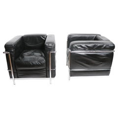 Pr. LC2  Petite Confort Modele Club Chairs by Le Corbusier