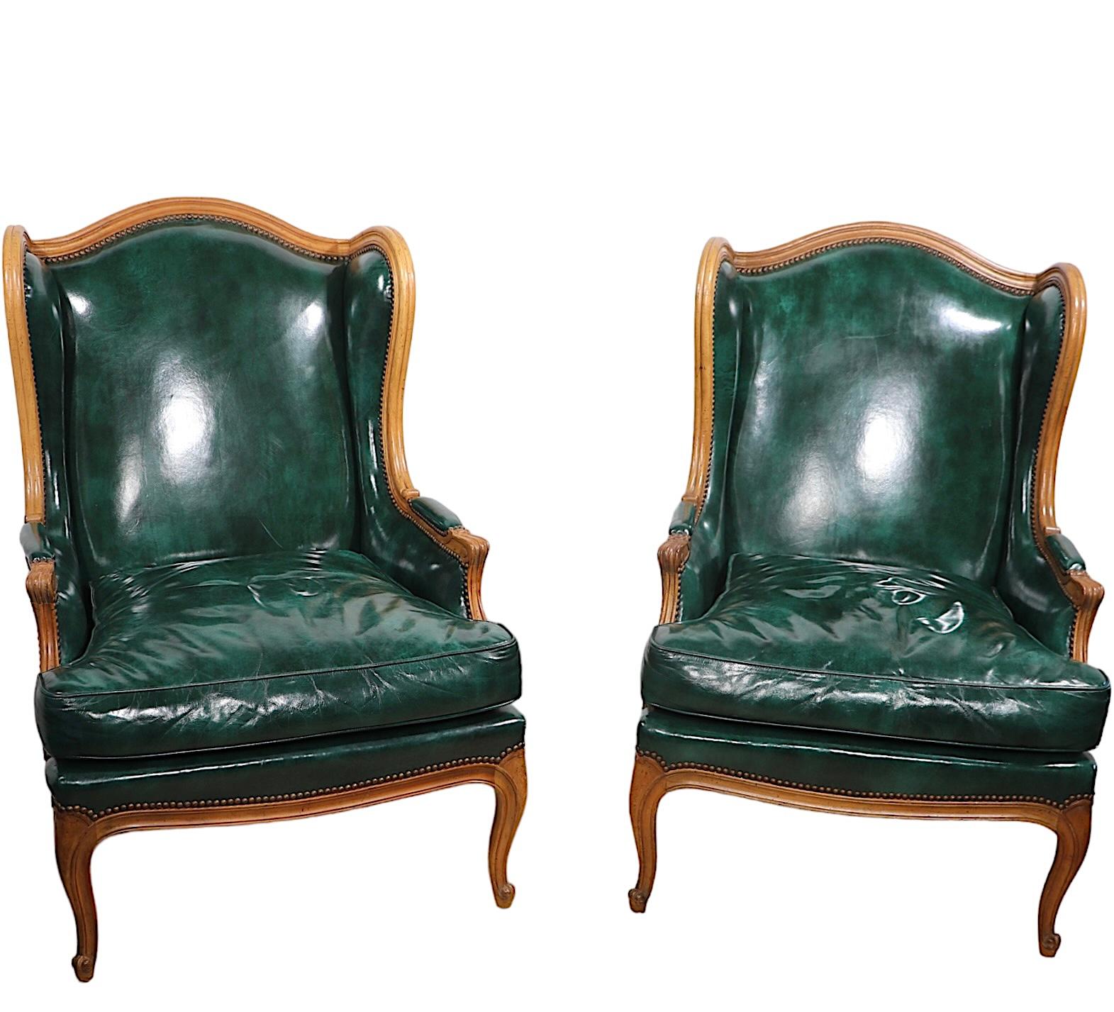 french provincial wingback chair