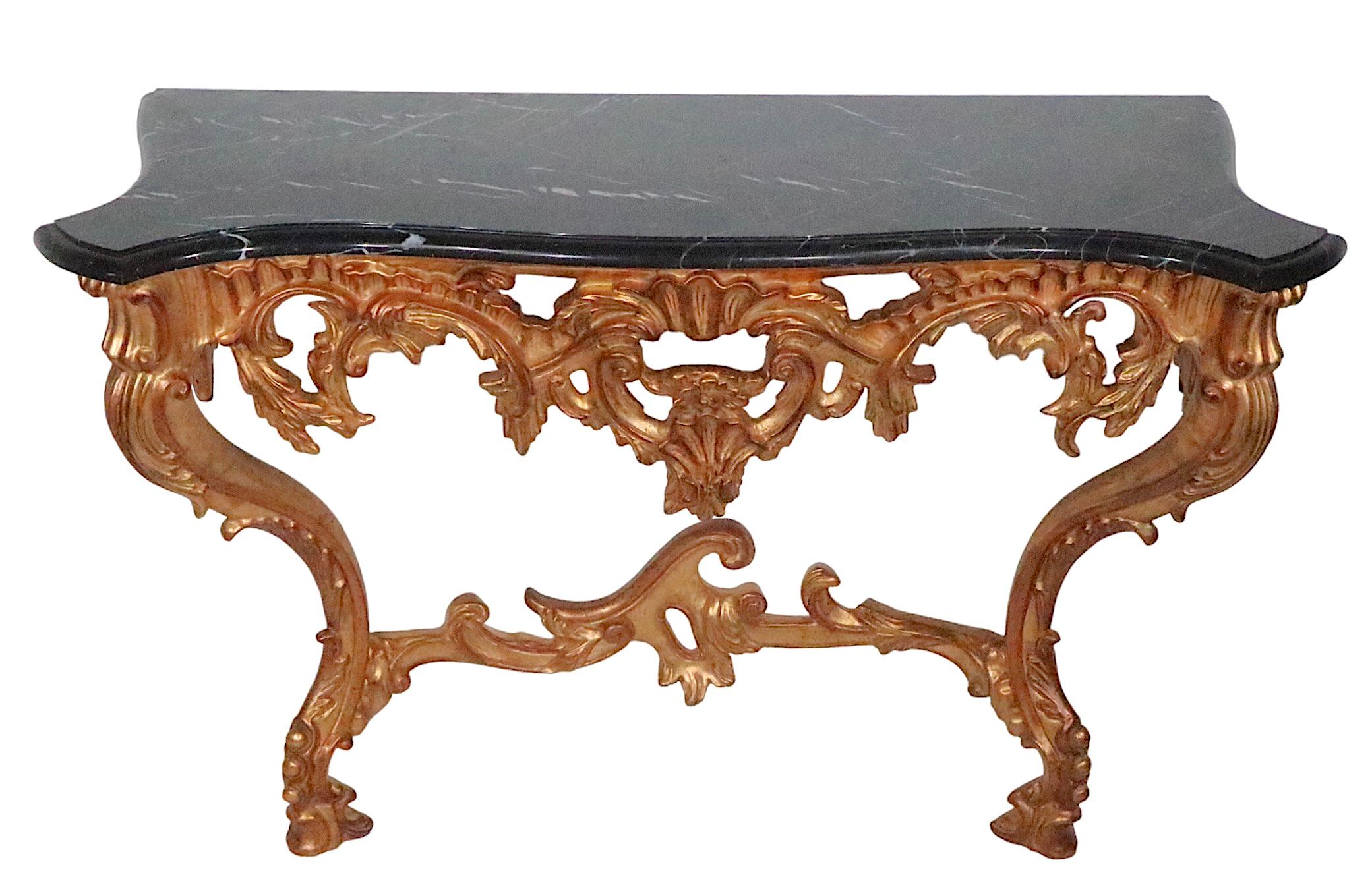 Pr. Louis XV Style Gilt and Marble Consoles Made in Italy 20th C For Sale 15