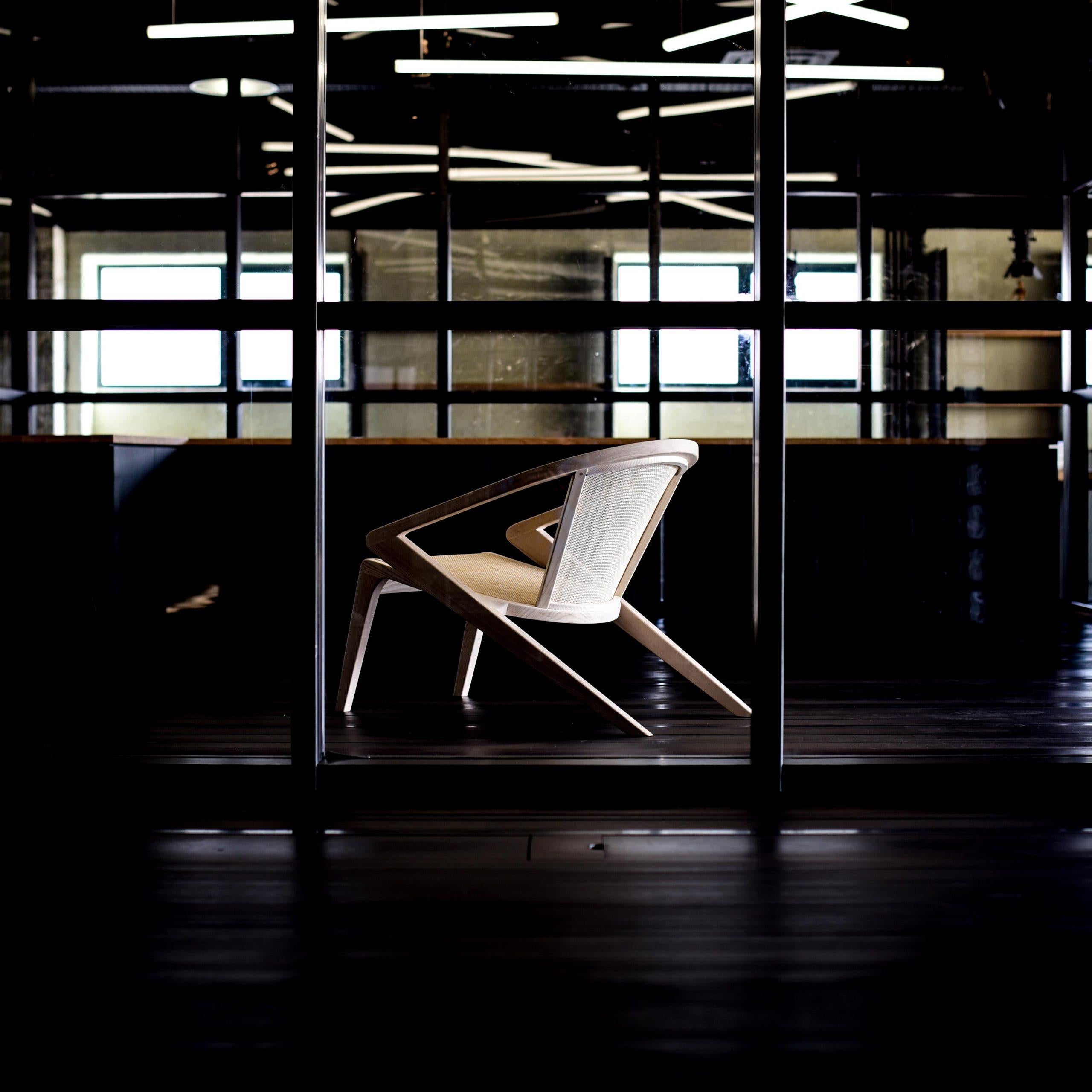 Fabric P.R Lounge Chair by Alexandre Caldas