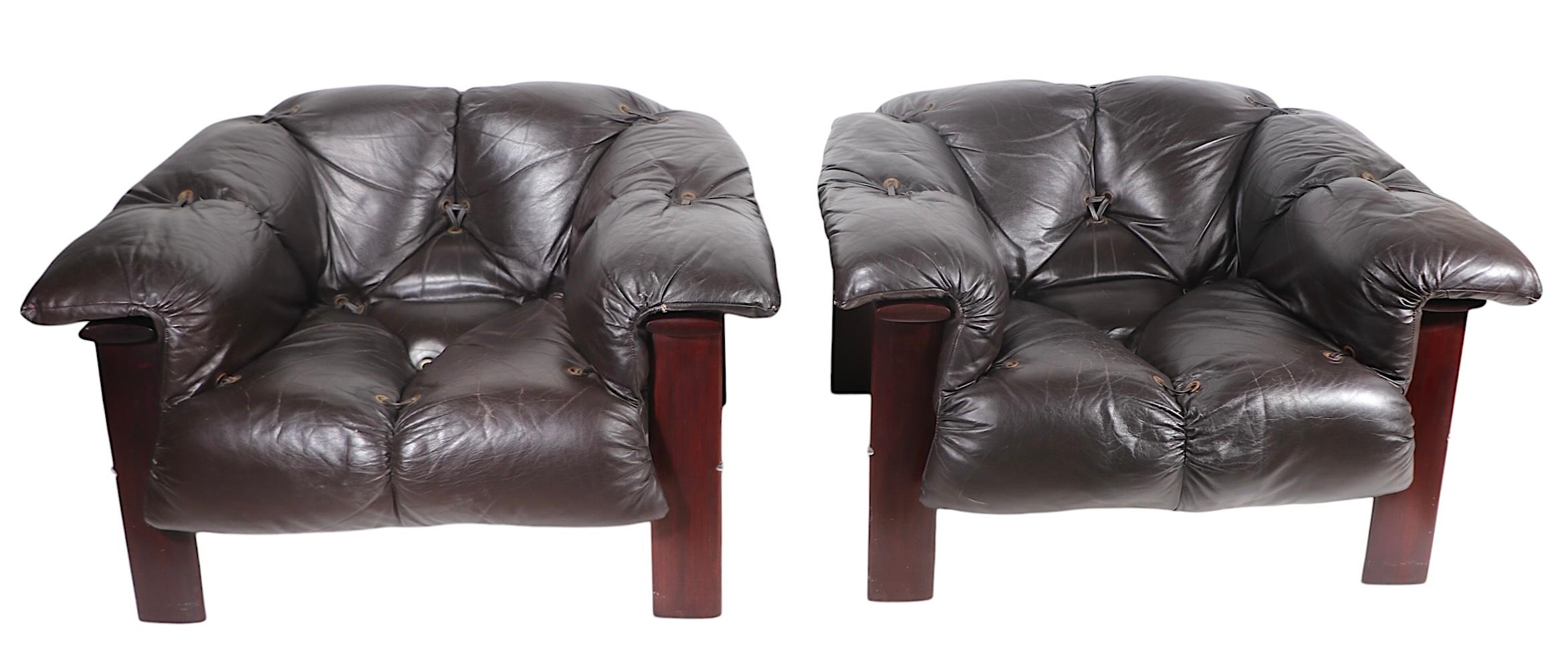 20th Century Pr. Lounge Chairs by Percival Lafer made in Brazil c. 1970’s For Sale