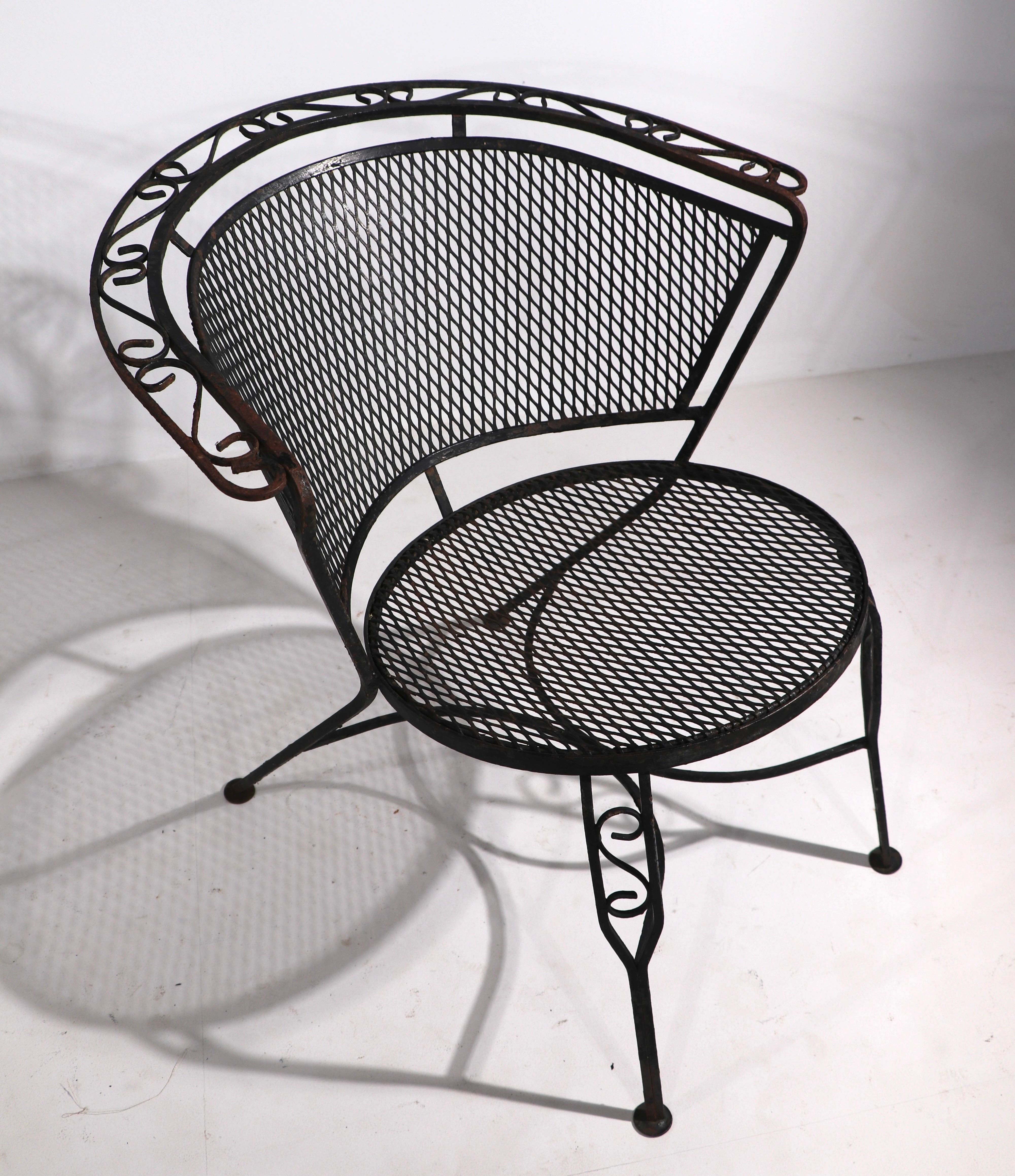 20th Century Pr. Lounge Dining Patio Garden Chairs att. to Salterini For Sale