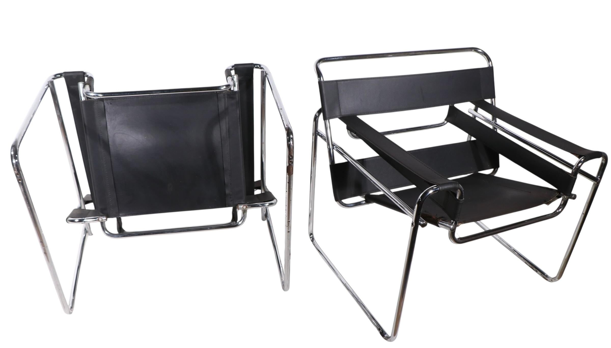 Pr. Sedie da salotto Marcel Breuer Wassily Made in Italy anni '70 circa in vendita 5