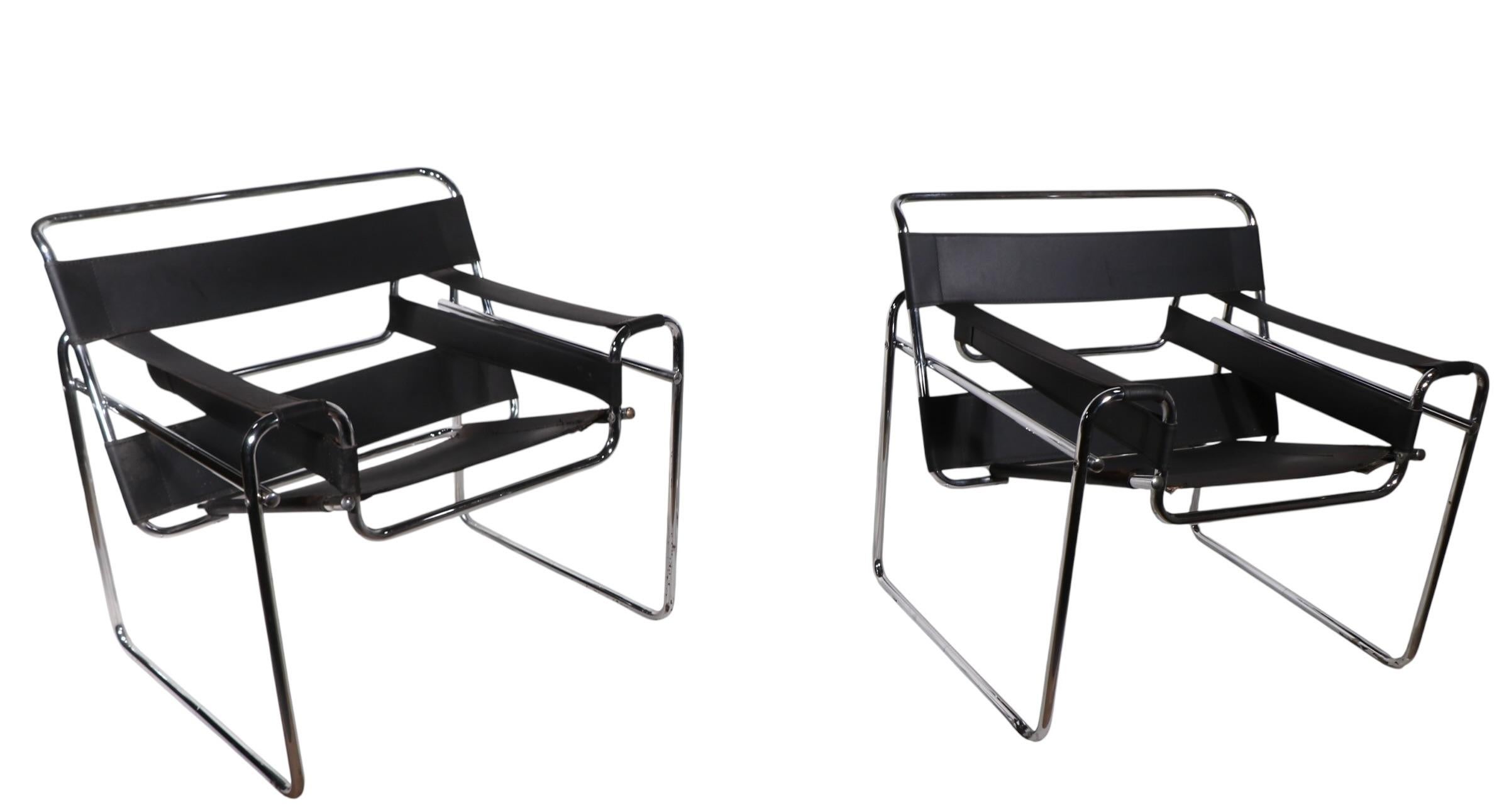 Pr. Sedie da salotto Marcel Breuer Wassily Made in Italy anni '70 circa in vendita 6