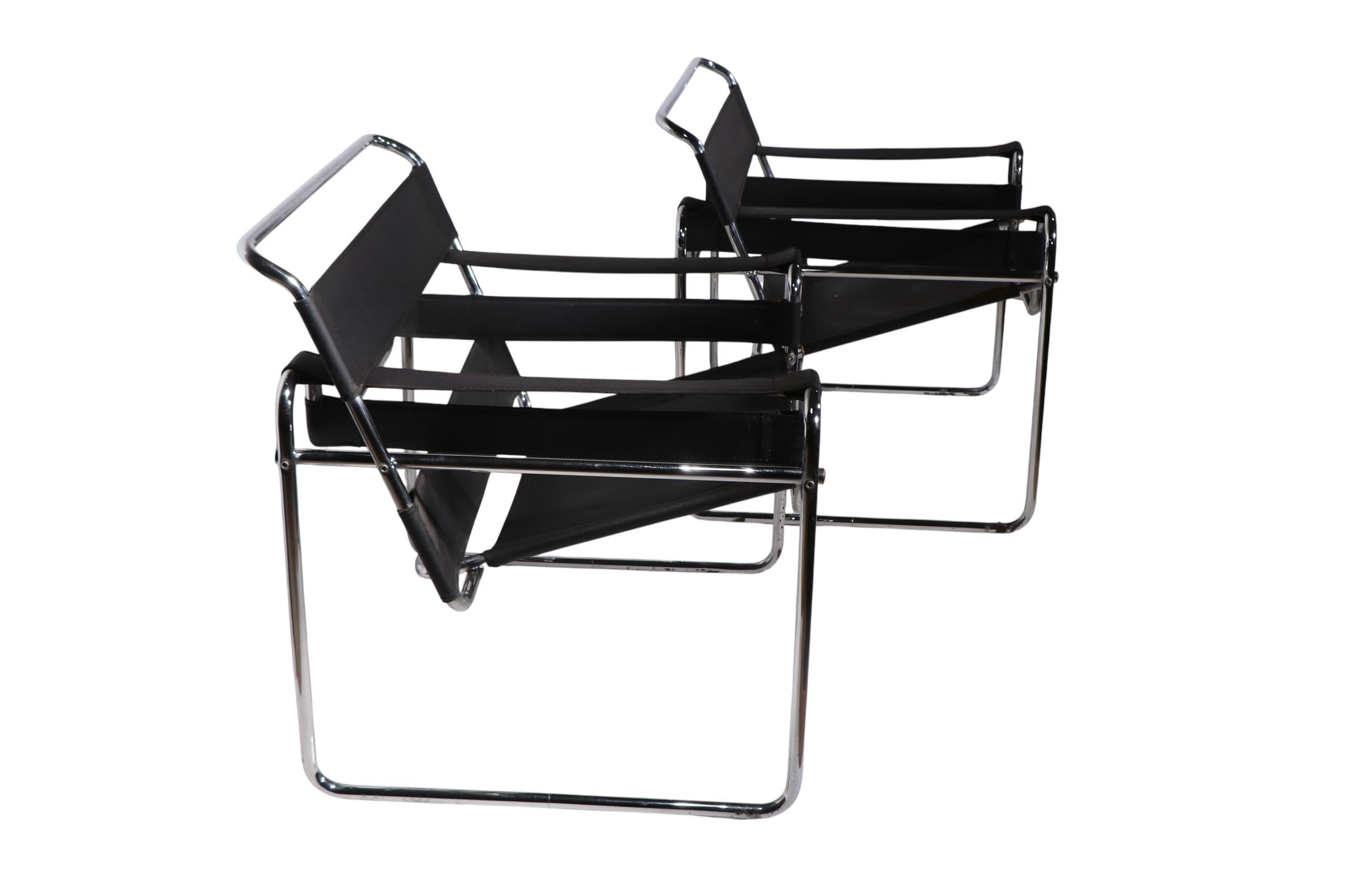 Pr. Sedie da salotto Marcel Breuer Wassily Made in Italy anni '70 circa in vendita 8