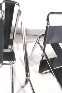 Pr. Marcel Breuer Wassily Lounge Chairs Made in Italy c. 1970's