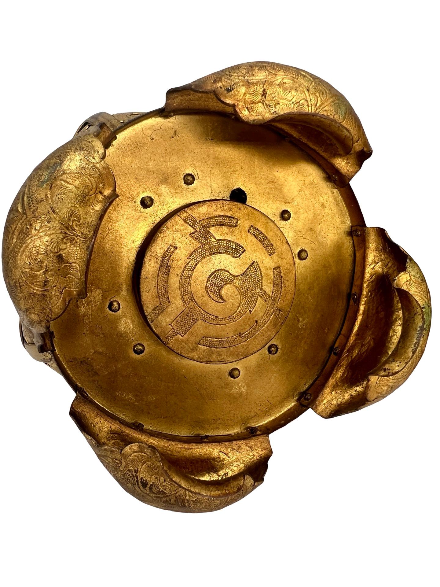Pr, Meiji Period Japanese Gilt Bronze & Parchment Pierced Lanterns Hang Or Table For Sale 10