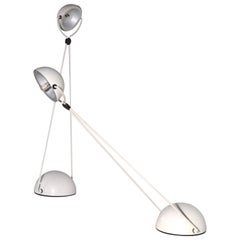 Lampade Pr in metallo ad angolo Poise Disegnate da Stefano Cevoli Made in Milan Italia anni '80