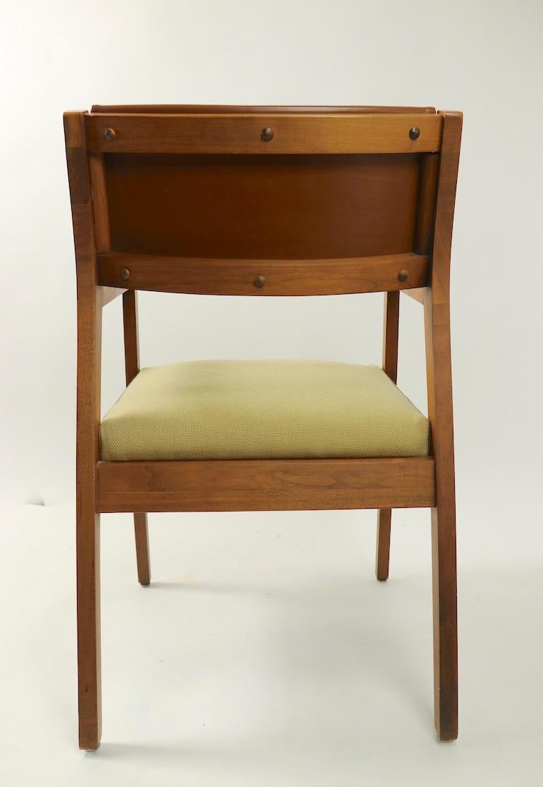 Walnut Pair of Mid Century  Armchairs by the ALMA Desk Company after Risom