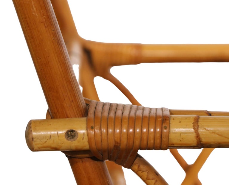 Pr. Mid Century Bamboo Lounge Chairs by Ficks Reed at 1stDibs