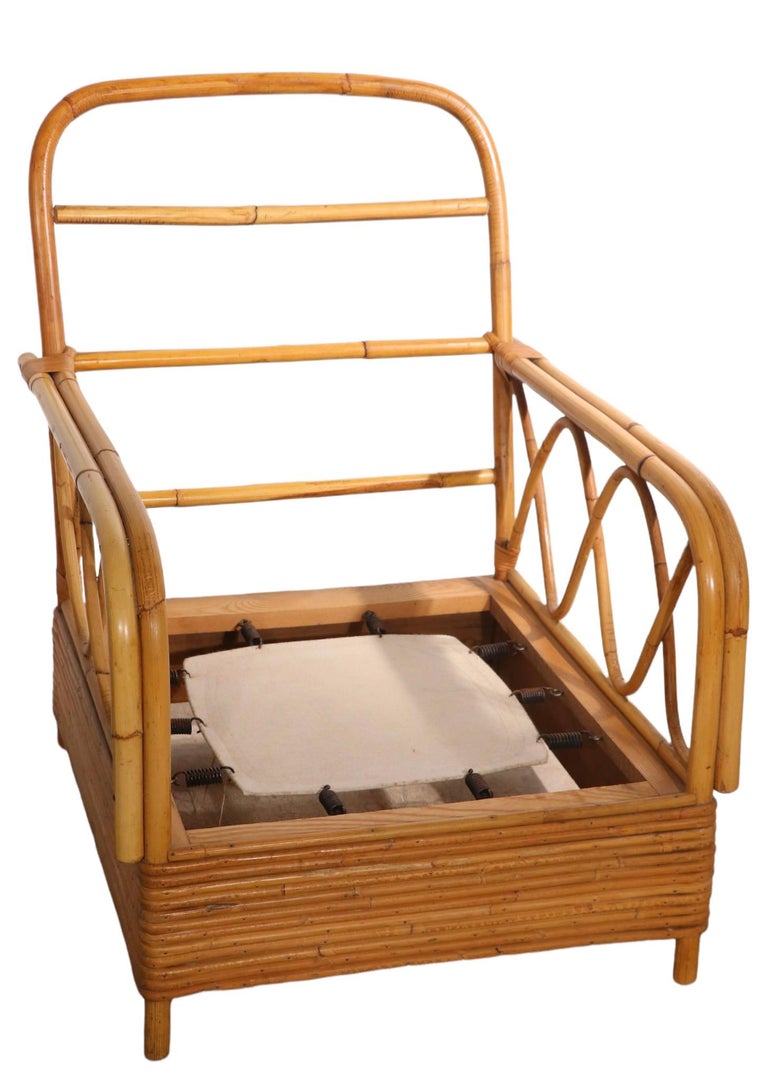Pr. Mid Century Bamboo Lounge Chairs by Ficks Reed at 1stDibs
