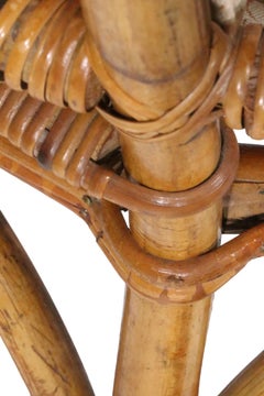 Pair  Mid Century Bamboo Tub Chairs