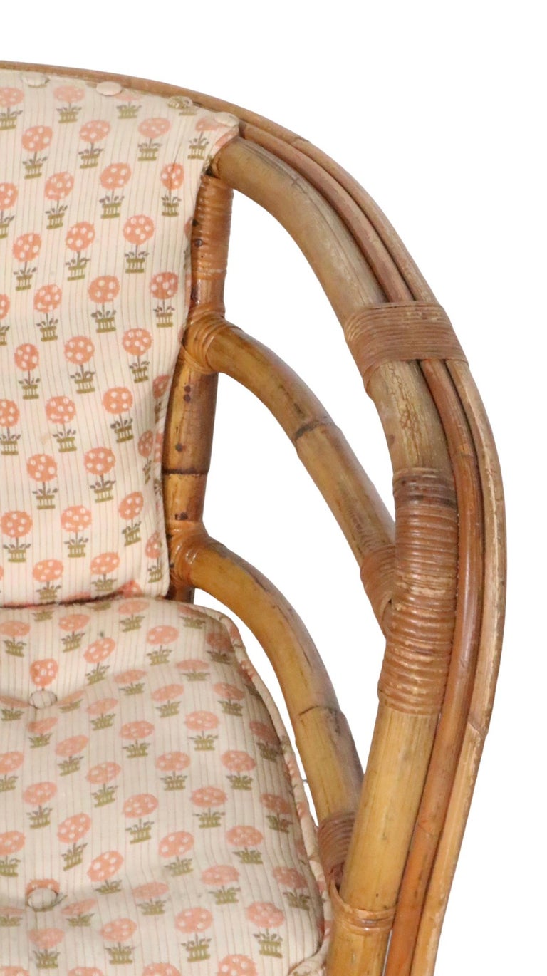 Pair, Midcentury Bamboo Tub Chairs For Sale at 1stDibs