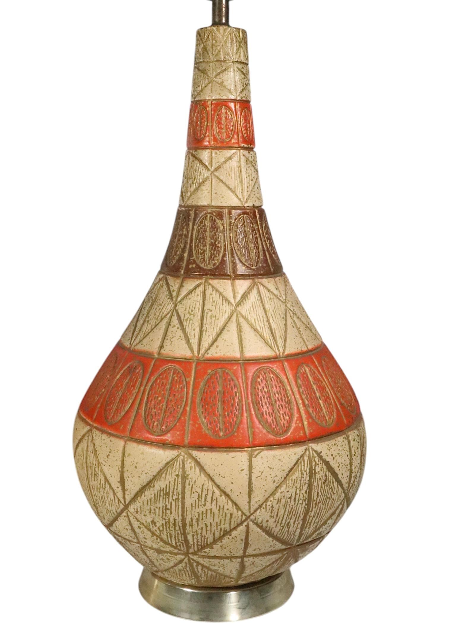Pr. Lampes de table en céramique du milieu du siècle en vente 4
