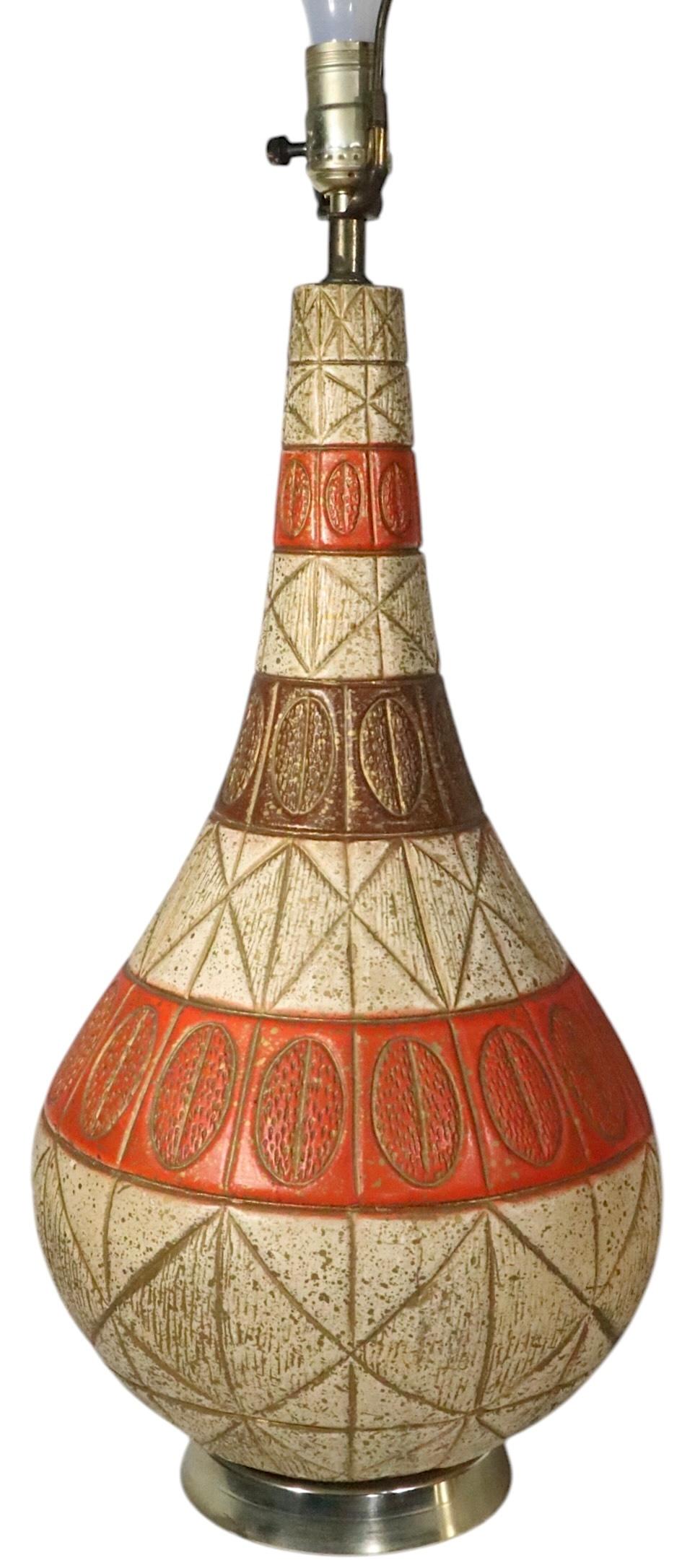 Pr. Lampes de table en céramique du milieu du siècle en vente 5