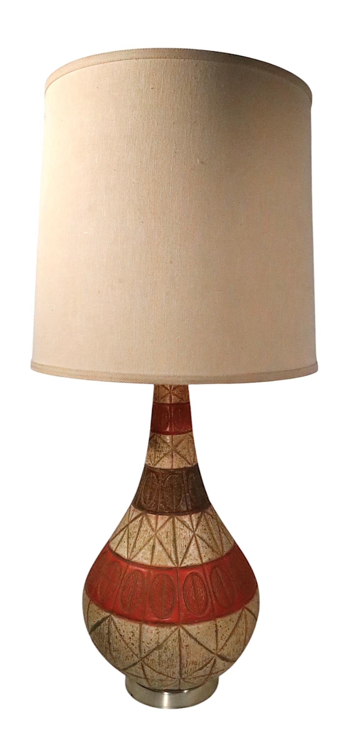 Pr. Lampes de table en céramique du milieu du siècle en vente 6