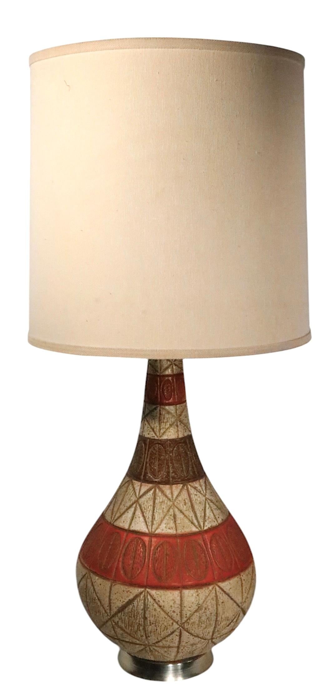 Pr. Lampes de table en céramique du milieu du siècle en vente 7