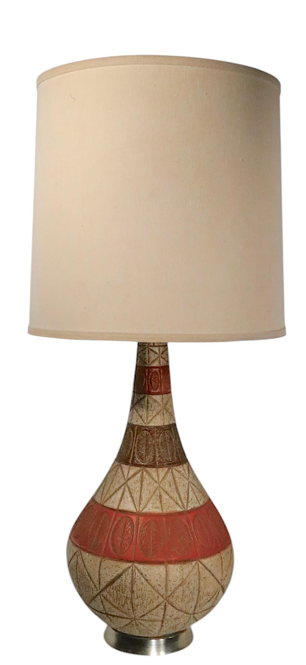 Pr. Lampes de table en céramique du milieu du siècle en vente 8