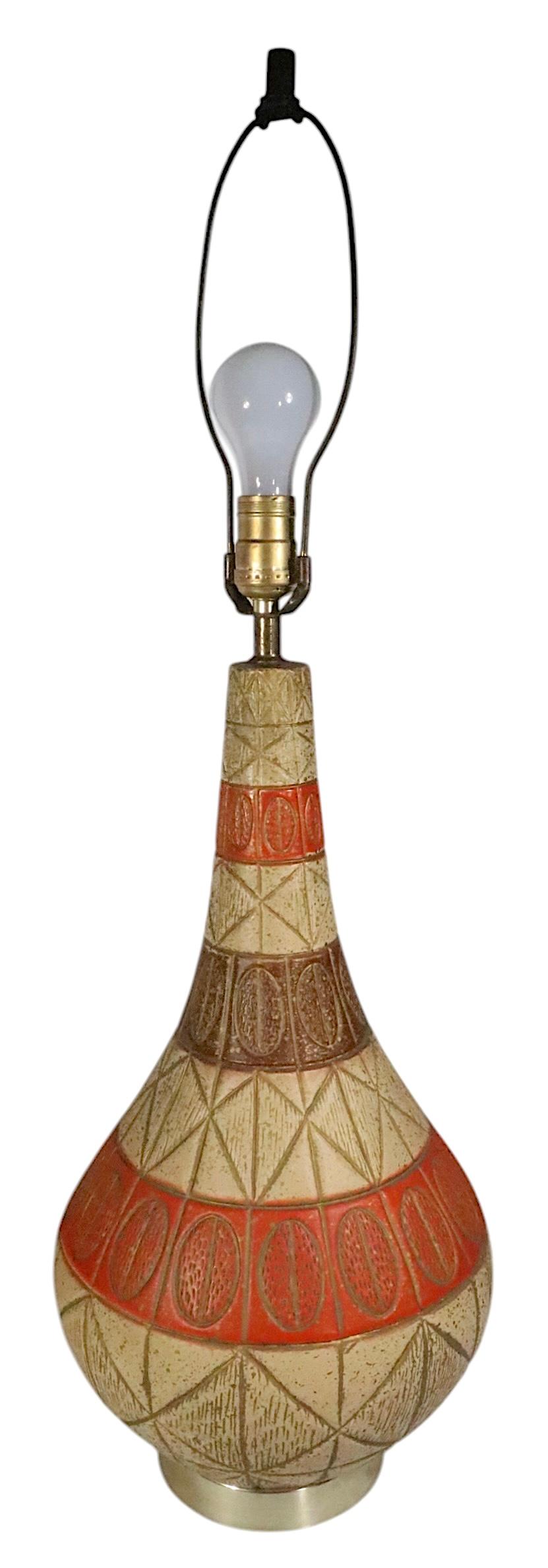 Pr. Lampes de table en céramique du milieu du siècle en vente 10