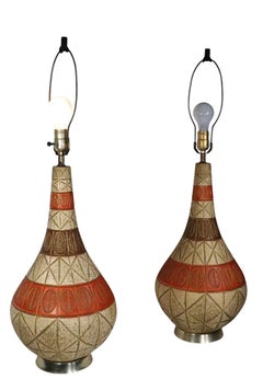 Pr. Mid Century Ceramic Table Lamps