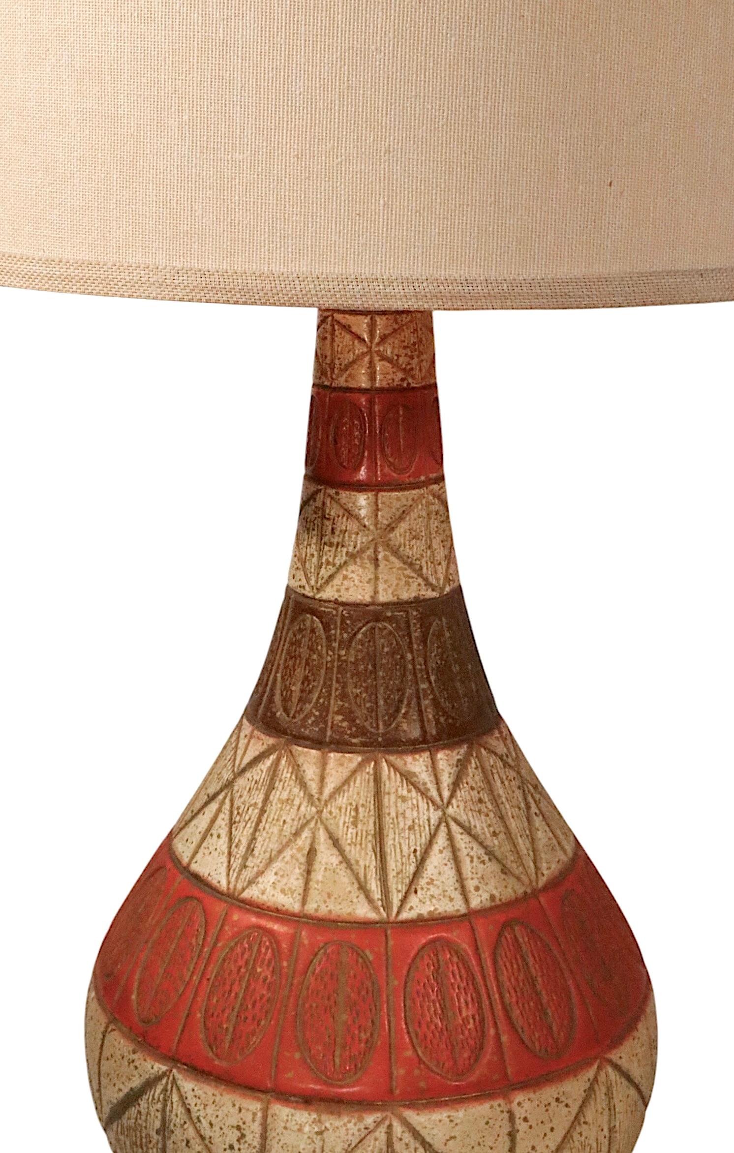 Pr. Lampes de table en céramique du milieu du siècle en vente 2