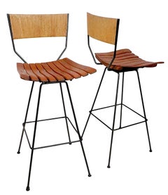Pr. Mid Century Thekenhocker von Arthur Umanoff für Raymor