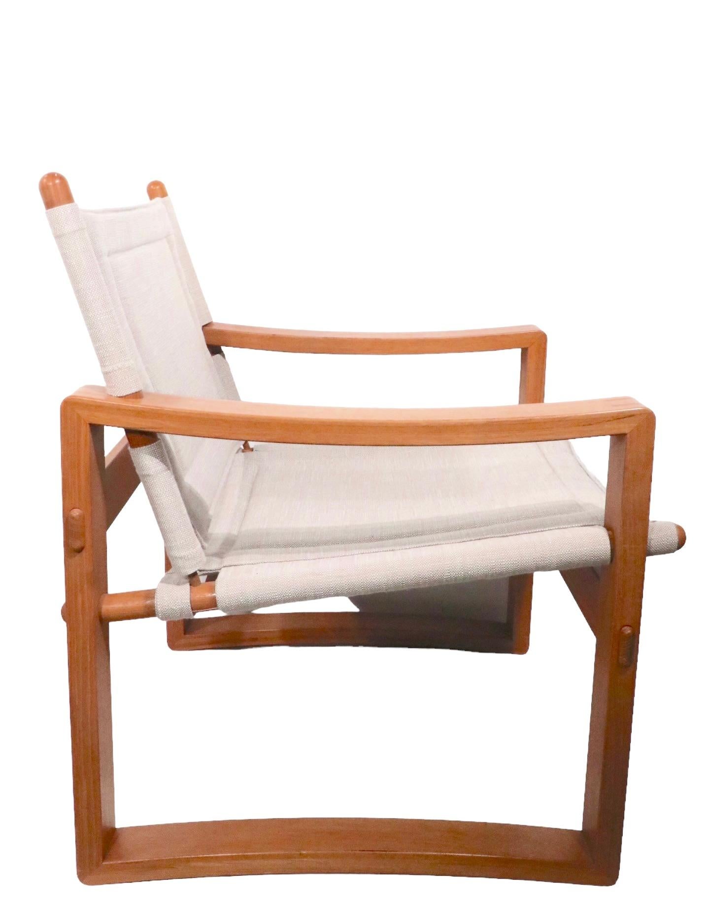 Pr. Mid Century Danish Modern Arm Lounge Chairs by Borge Jensen c. 1960's 3