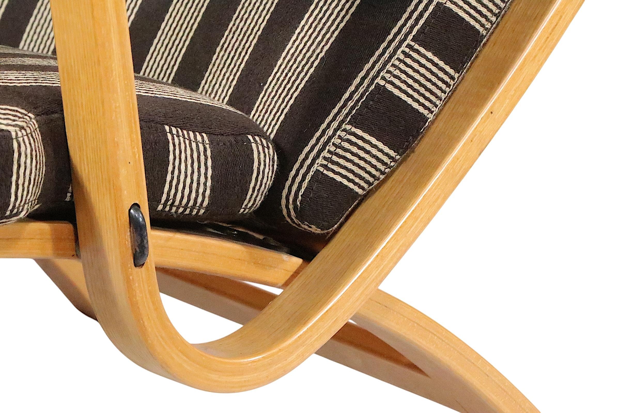 Leather Pr. Mid Century Danish Modern Clipper Lounge Chairs by Soren Nissen & Ebbe Gehl For Sale