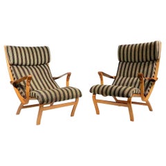 Pr. Mid Century Danish Modern Clipper Lounge Chairs by Soren Nissen & Ebbe Gehl