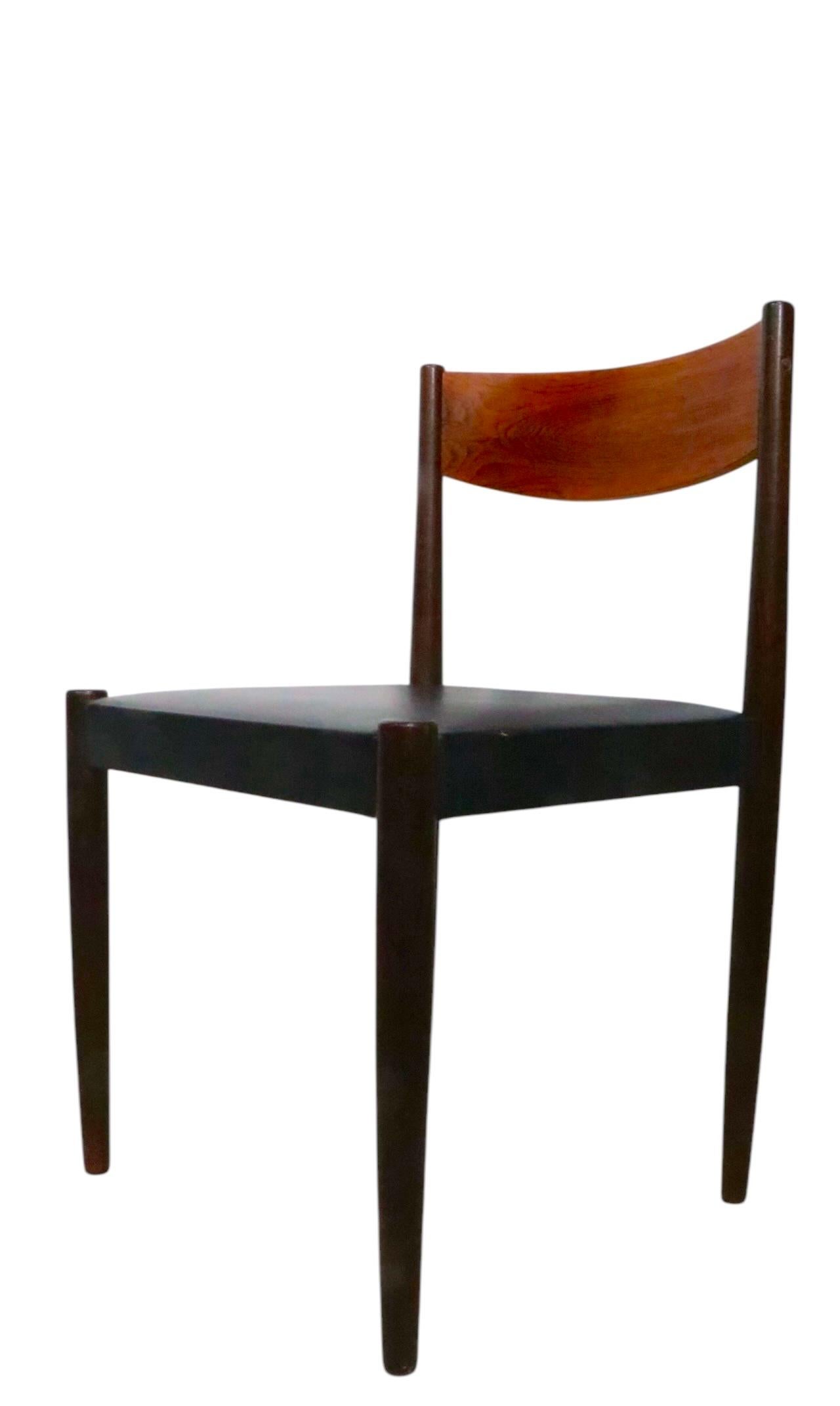 Pr. Dänische moderne Esszimmerstühle aus der Mitte des Jahrhunderts, att. an Poul Volther für  Fremde Rojle im Angebot 5