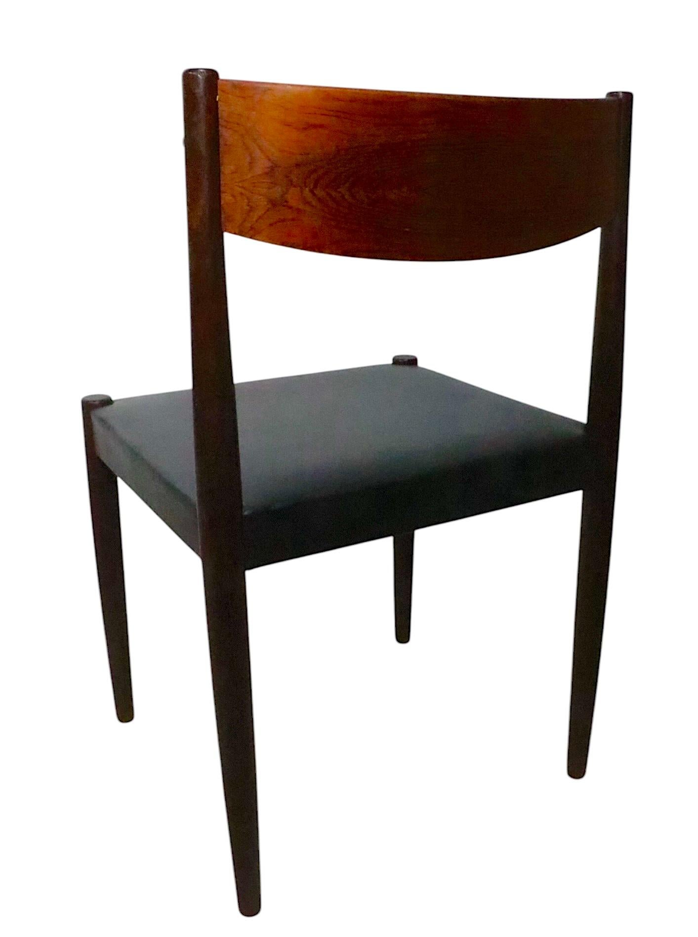 Pr. Dänische moderne Esszimmerstühle aus der Mitte des Jahrhunderts, att. an Poul Volther für  Fremde Rojle im Angebot 6