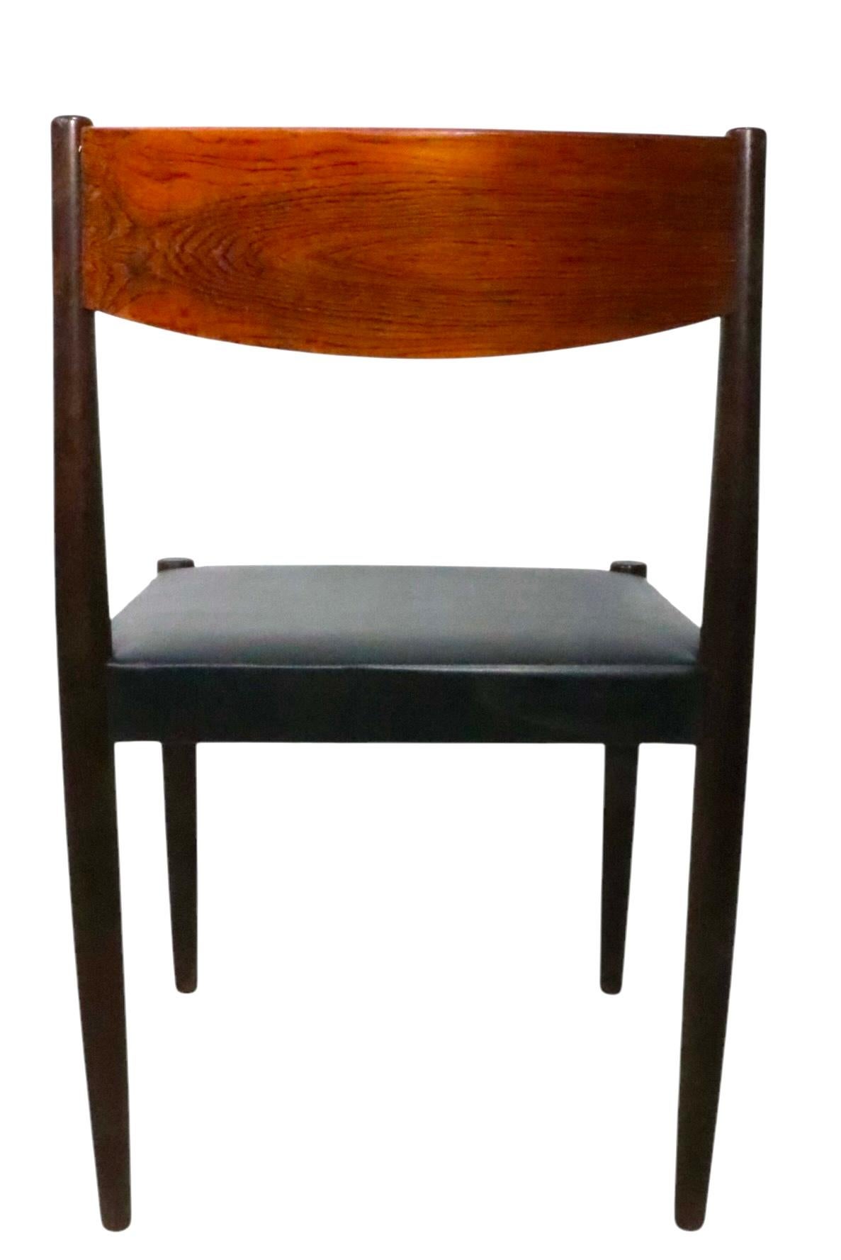 Pr. Dänische moderne Esszimmerstühle aus der Mitte des Jahrhunderts, att. an Poul Volther für  Fremde Rojle im Angebot 7