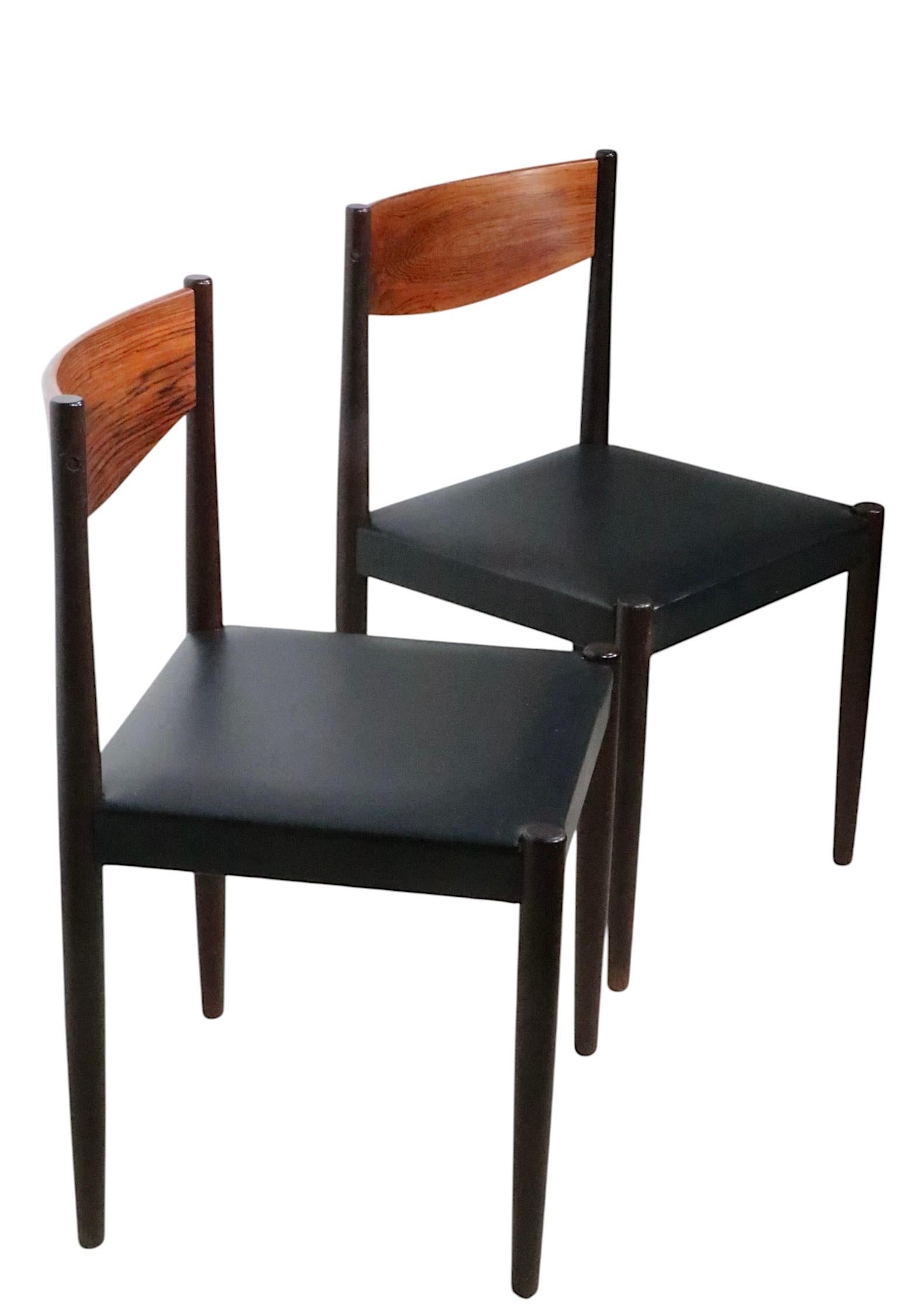 Pr. Dänische moderne Esszimmerstühle aus der Mitte des Jahrhunderts, att. an Poul Volther für  Fremde Rojle (Skandinavische Moderne) im Angebot