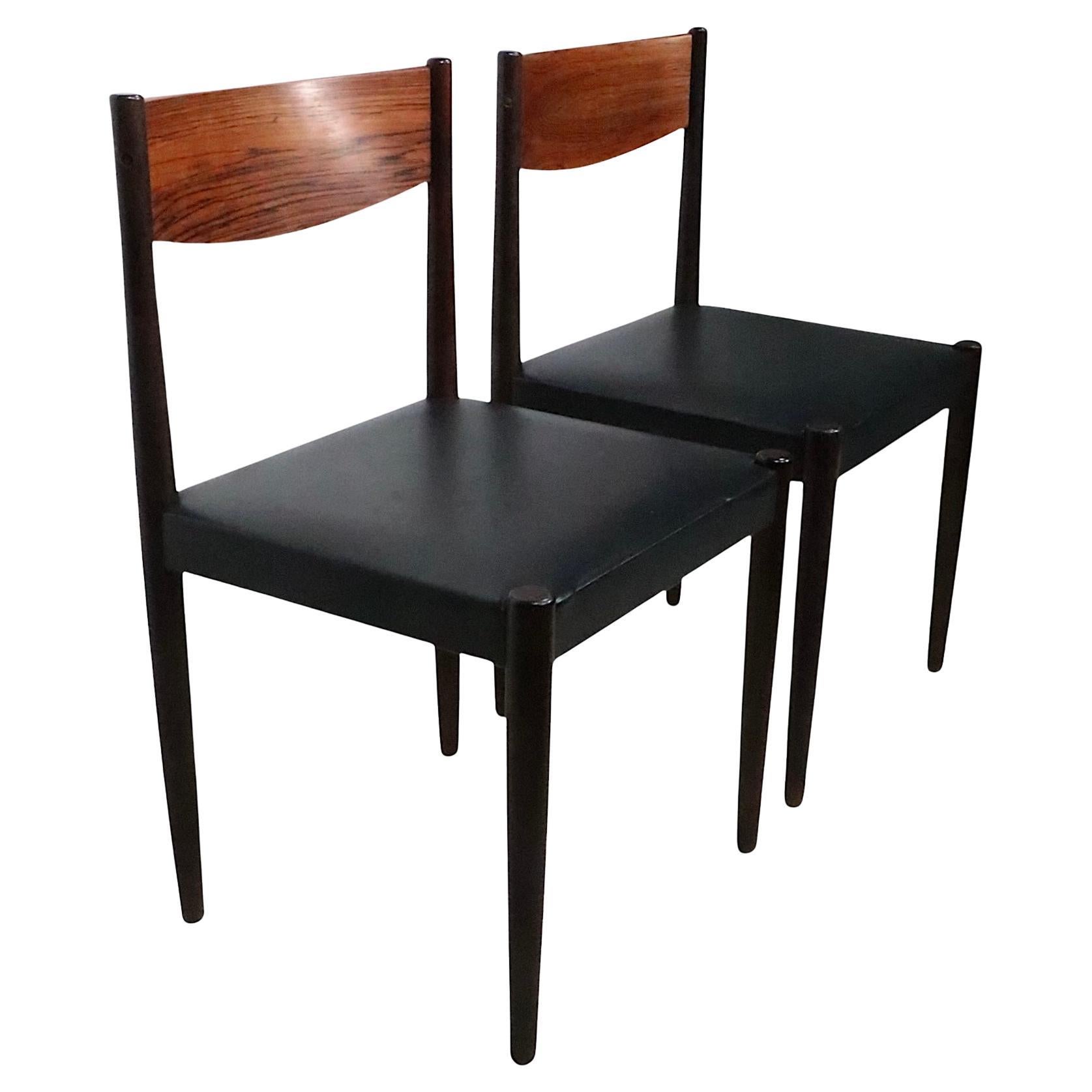 Pr. Chaises de salle à manger danoises modernes du milieu du siècle attribuées à Poul Volther pour  Frem Rojle
