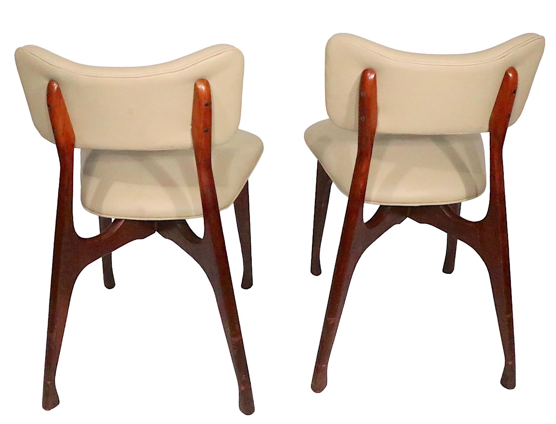 Pr. Midcentury Dining Side Chairs Att. to Ico Parisi, circa 1950s For Sale 8