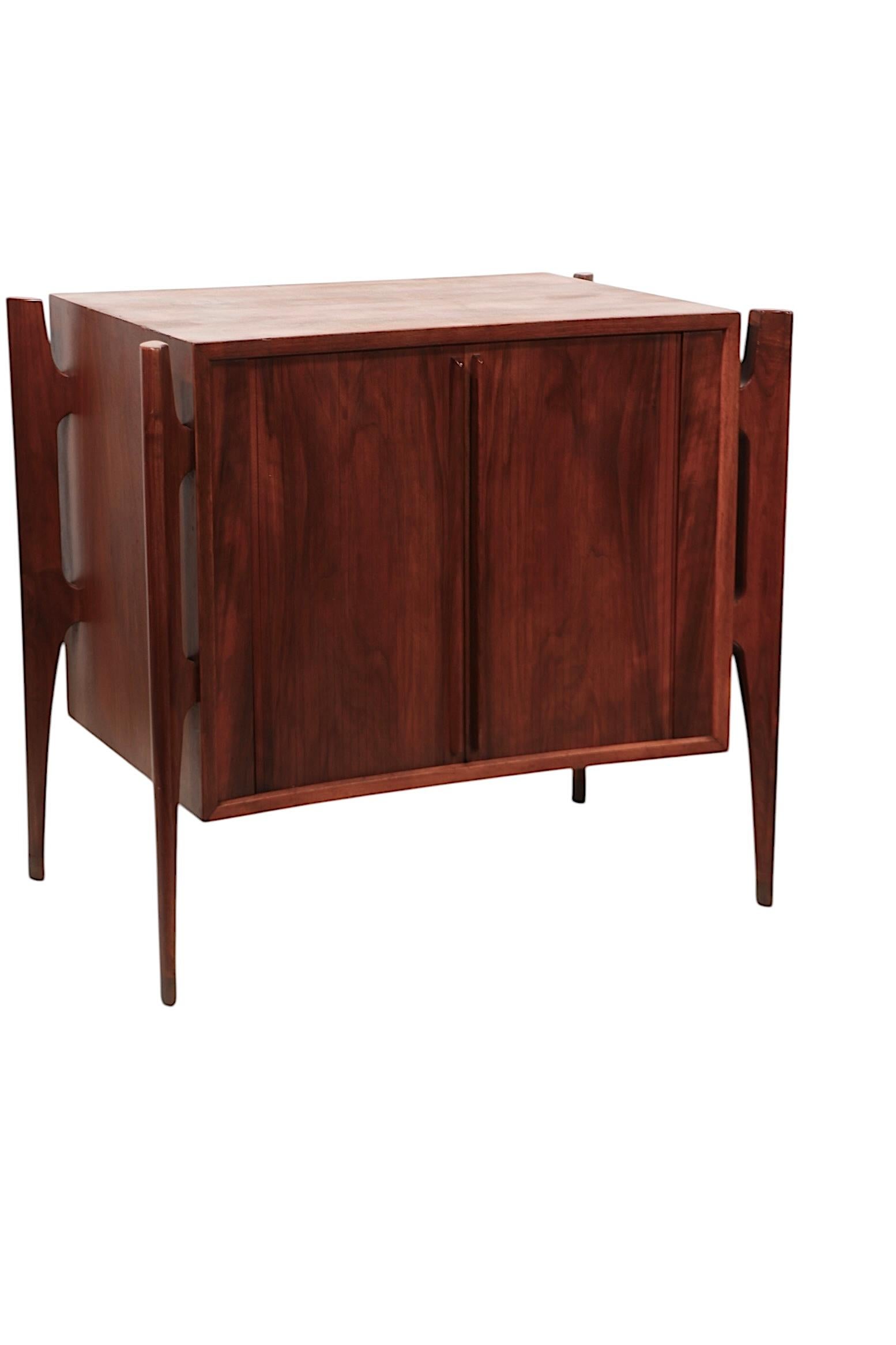 Pr. Mid Century Exoskeleton  Night Tables made in Sweden by William Hinn  1950's For Sale 3