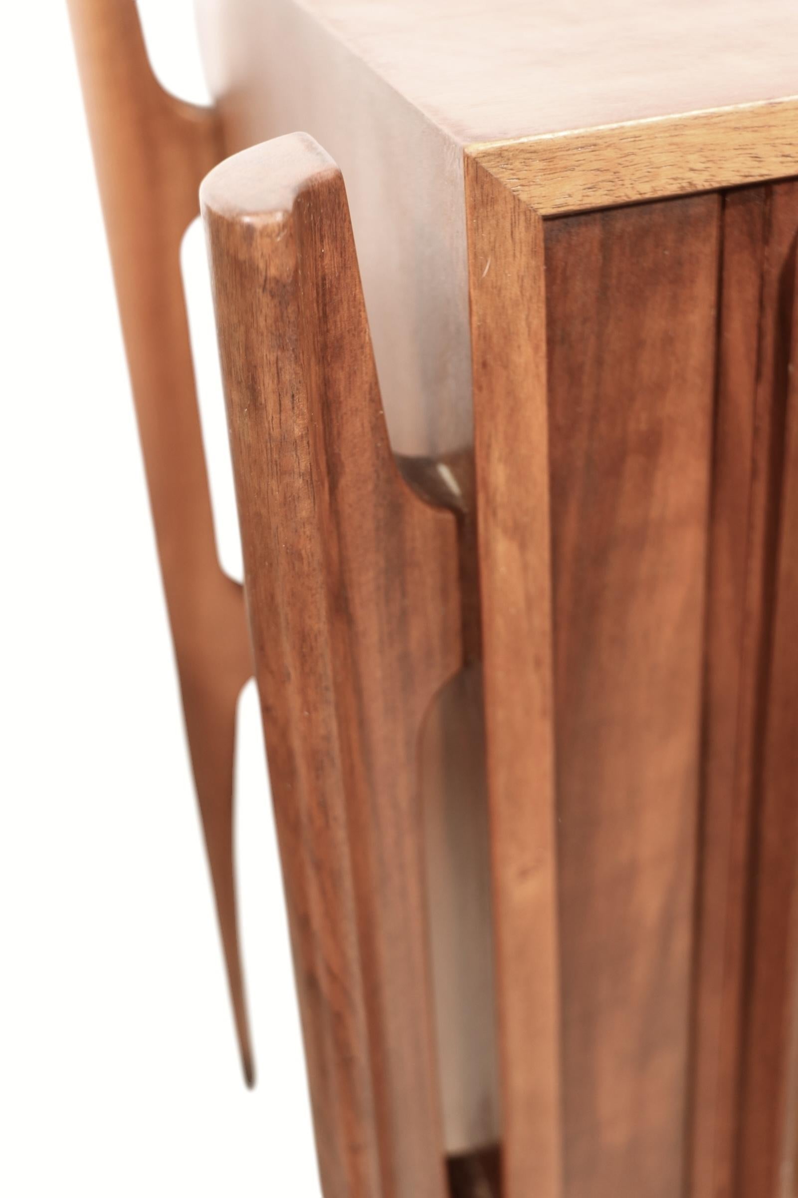 Pr. Mid Century Exoskeleton  Night Tables made in Sweden by William Hinn  1950's For Sale 6
