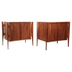 Pr. Mid Century Exoskeleton  Night Tables made in Sweden by William Hinn  1950's