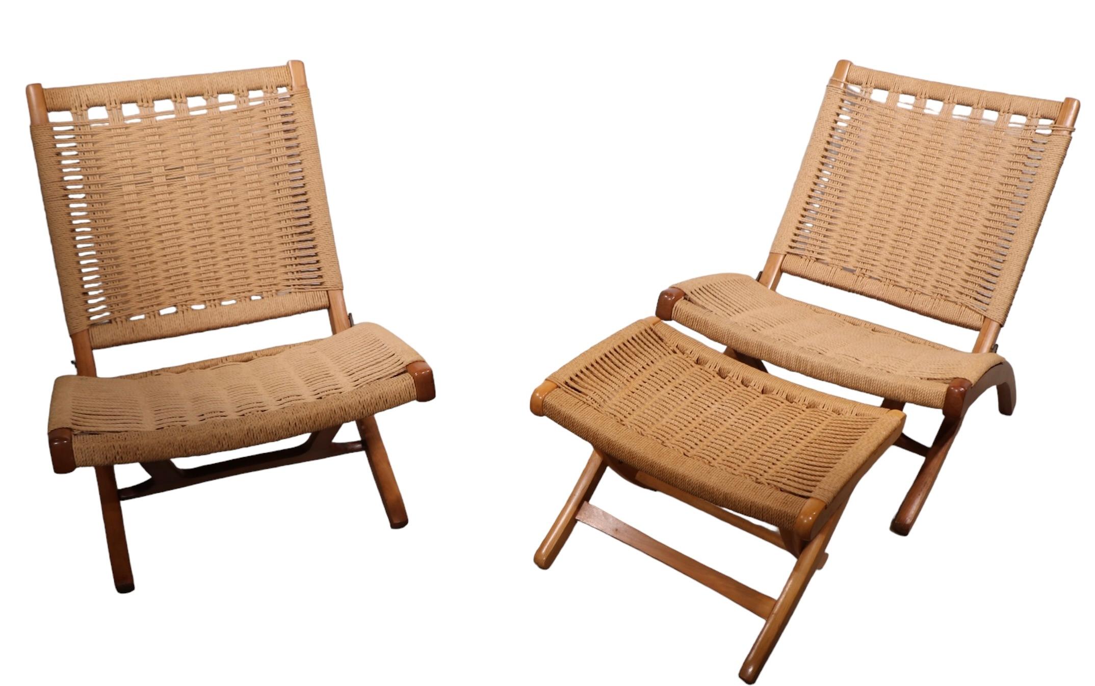 Pr. Klappbare Loungesessel und Ottomane aus der Mitte des Jahrhunderts, ca. 1950, hergestellt in Jugoslawien im Angebot 10