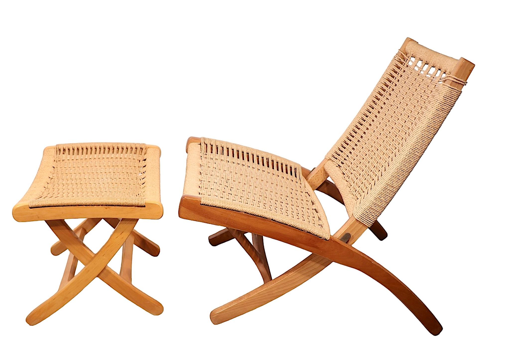 Pr. Klappbare Loungesessel und Ottomane aus der Mitte des Jahrhunderts, ca. 1950, hergestellt in Jugoslawien im Angebot 2