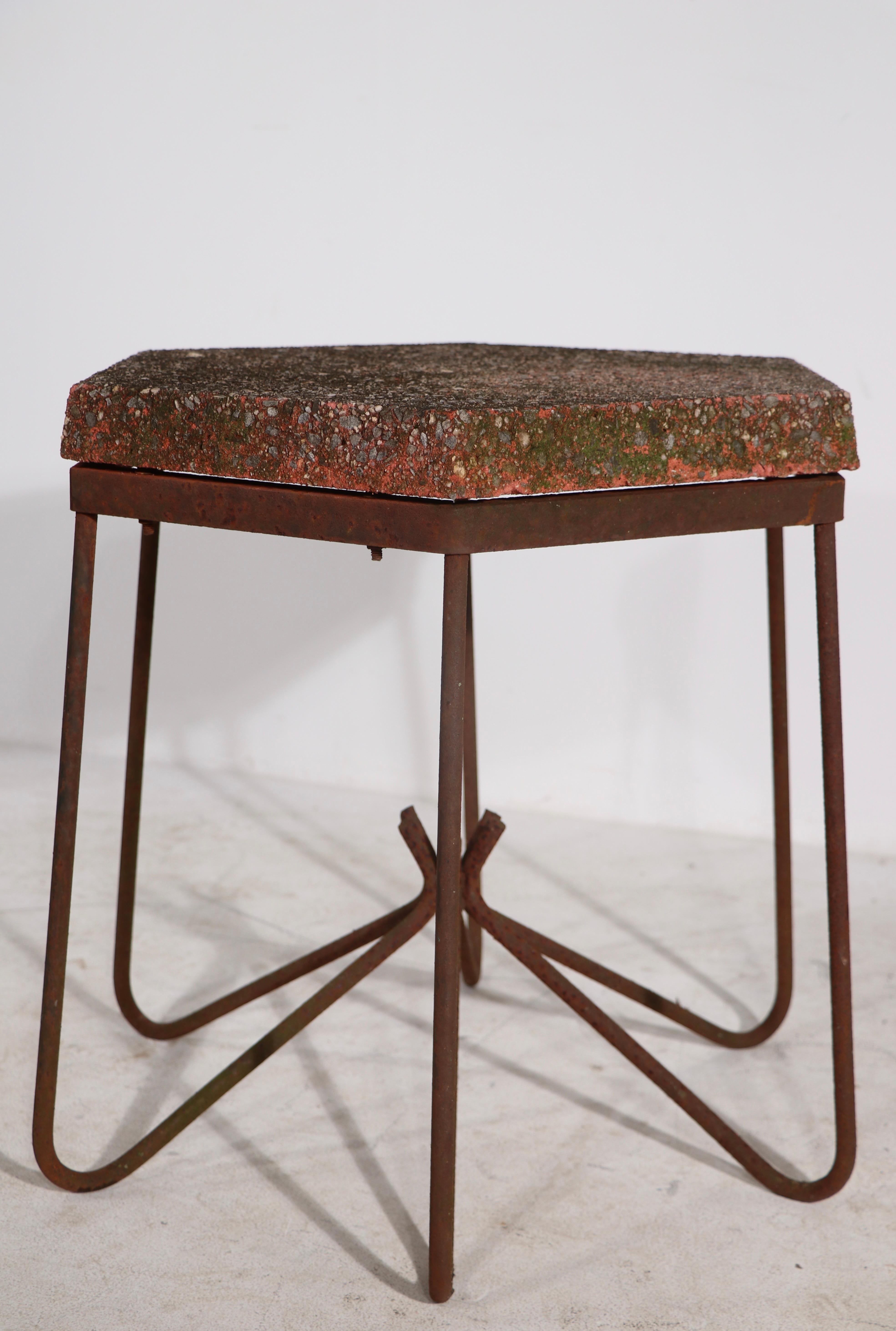 Pr. Mid-Century Garden Tables by O'dell After Royere 3
