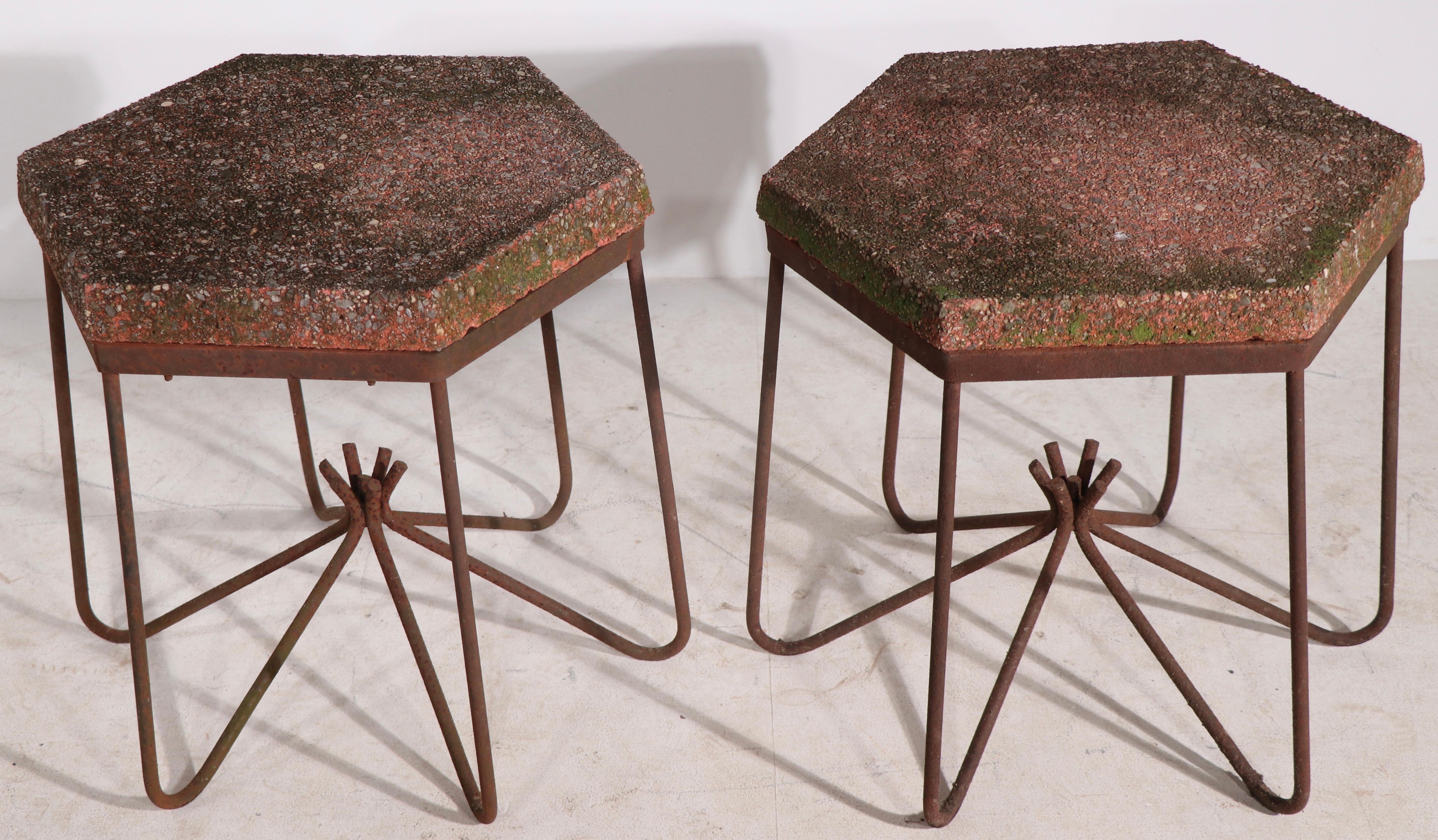 American Pr. Mid-Century Garden Tables by O'dell After Royere
