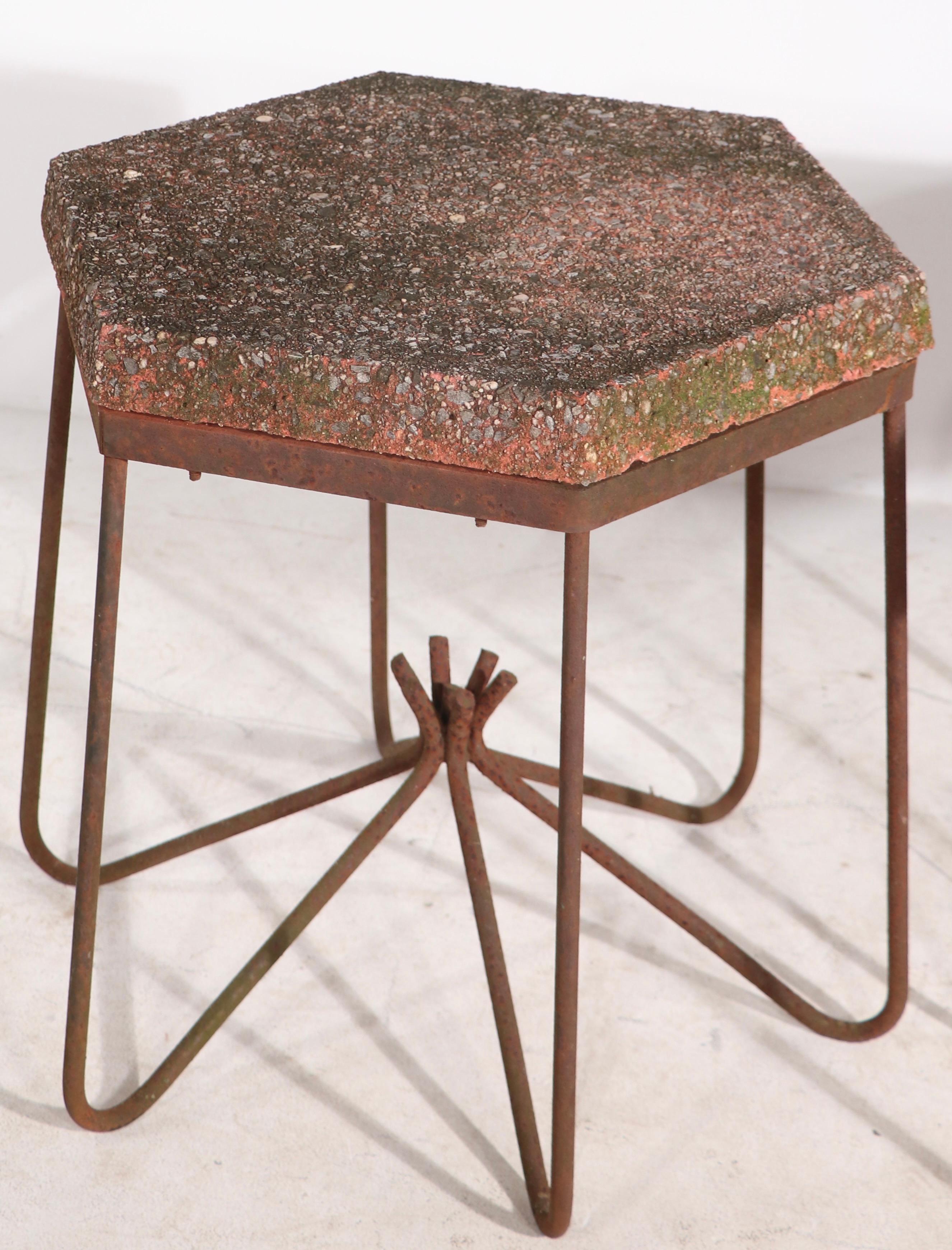 20th Century Pr. Mid-Century Garden Tables by O'dell After Royere