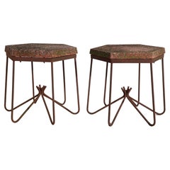 Pr. Mid-Century Garden Tables by O'dell After Royere 