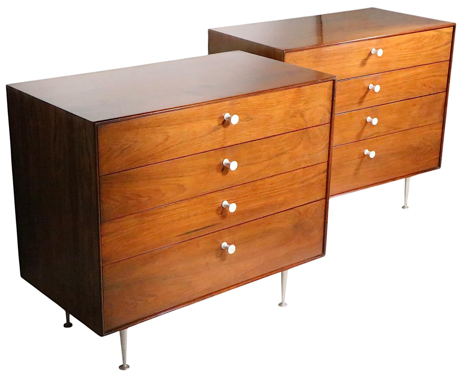 Pr. Bachelors-Kommoden aus Rosenholz mit dünner Kante, George Nelson Herman Miller, Mid-Century im Angebot 12