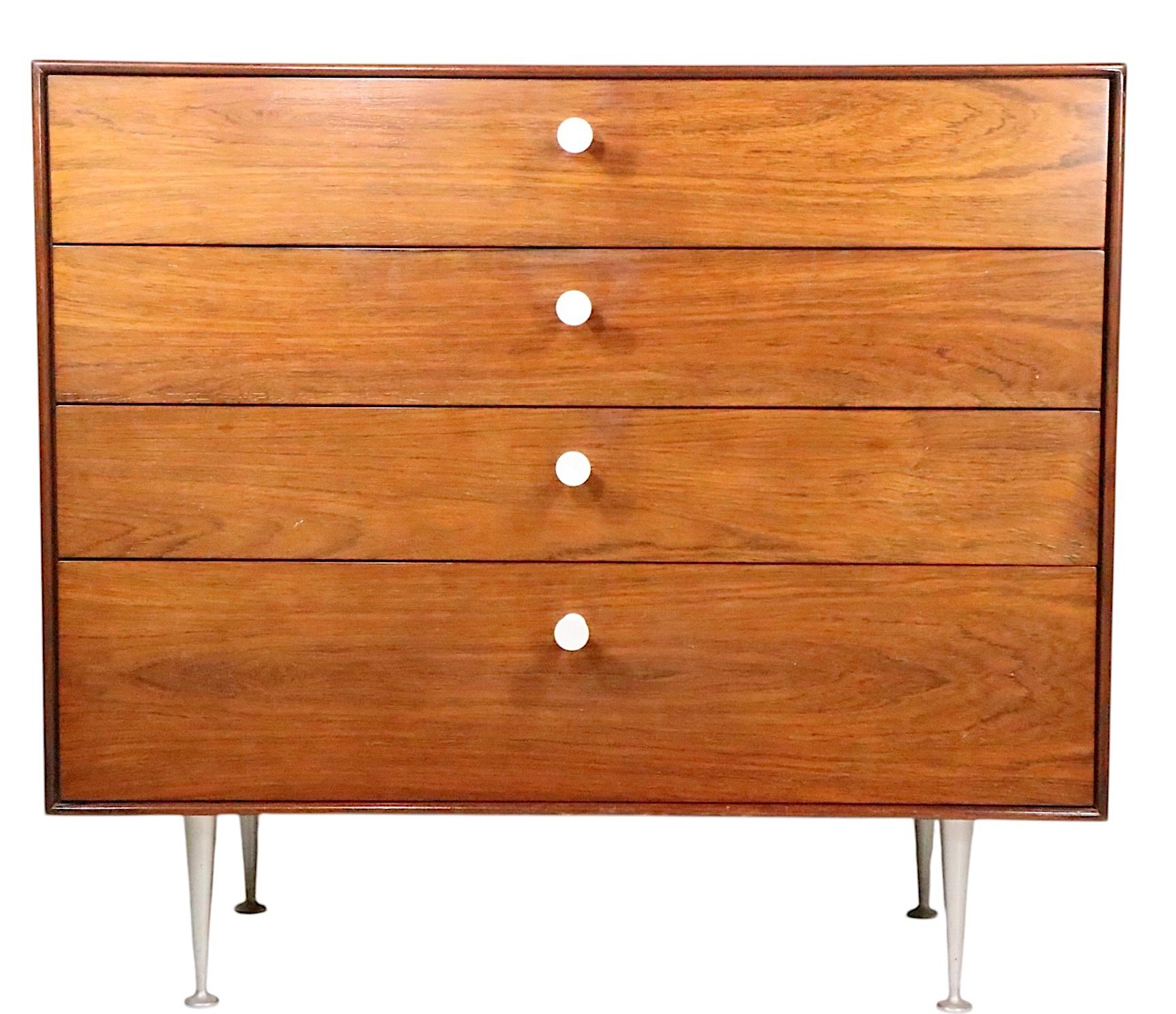 Pr. Bachelors-Kommoden aus Rosenholz mit dünner Kante, George Nelson Herman Miller, Mid-Century im Angebot 13